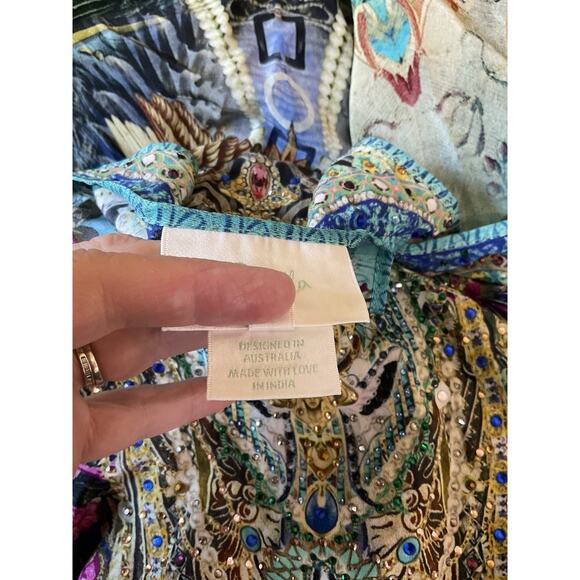 Camilla Silk Embellished Hi-Low Tank Dress – Beautiful-Size XL - Picture 7 of 9